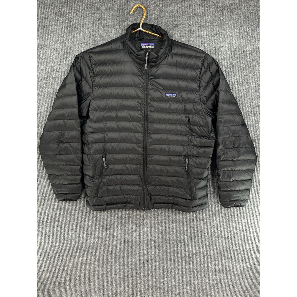 Patagonia Down Sweater Jacket Mens XL Black Excellent Quilted Puffer 84674